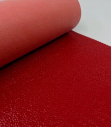 Переплётный кожзам Италия, цвет красный, с текстурой, глянцевый, 33Х70 см, 275 г/м2