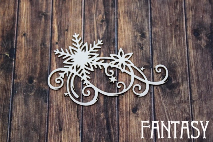 Chipboard Fantasy "Curl snowflake 2219" size 7*4.6 cm