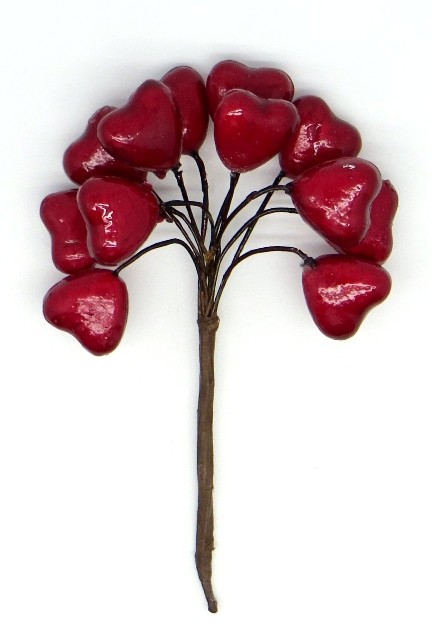 Decorative bouquet "Hearts" (mini), 12 pcs, size 10 cm