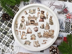 Высечки Fantasy на картоне "Время чудес -12", в наборе 24 шт