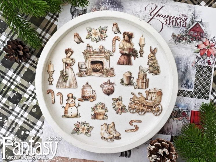 Высечки Fantasy на картоне "Время чудес -12", в наборе 24 шт