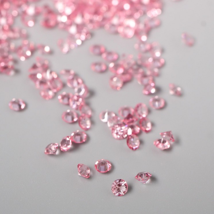 Декоративные кристаллы "Розовые", диаметр 12 мм , 20 гр 