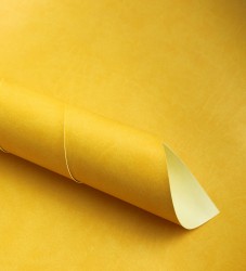 Переплётный кожзам Италия, цвет Желтый матовый, 33Х70 см, 225 г/м2 