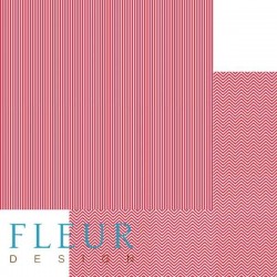 Двусторонний лист бумаги Fleur Design Чисто и просто Базовая "Ярко красный", размер 30,5х30,5 см, 190 гр/м2