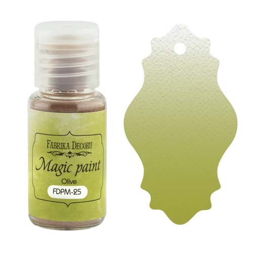 Dry paint "Magic Paint" FABRIKA DECORU, Olive color, 15 ml