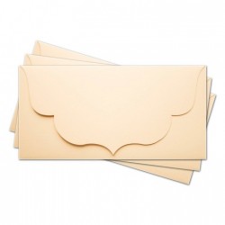Основа для подарочного конверта №3, Цвет кремовый матовый, 1 шт, размер 16,5х8,3 см, 245 гр