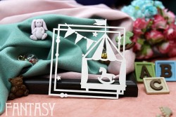 Чипборд Fantasy "Детский шатёр в рамке 2188" размер 7,6*7,2 см