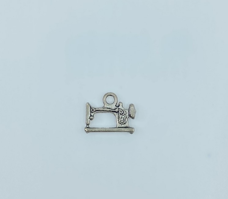 Metal pendant Scrapberry's "Sewing machine", antique silver, size 20X15 mm, 1 pc