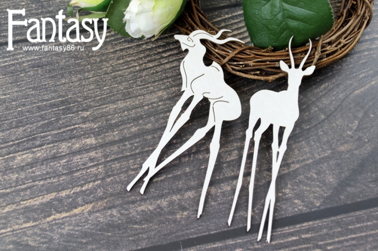 Чипборд Fantasy "Газели Сальвадора 3794 " размер 13*6 см и 14*4 см