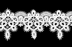 White lace guipure, width 6.5 cm, cut 50 cm