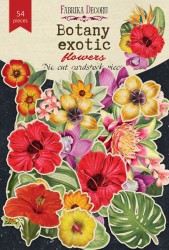 Набор высечек Fabrika Decoru коллекция "Botany exotic" 54 шт, 250 гр/м2