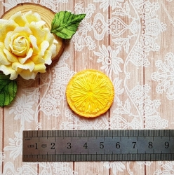 Декоративная фигурка из пластика "Ломтик апельсина", размер 3 см, 1 шт