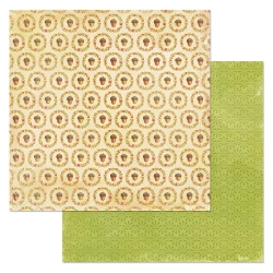 Двусторонний лист бумаги ScrapMania "Уютная осень. Желуди", размер 30,5х30,5 см, 180 гр/м2