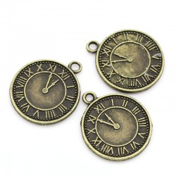 Подвеска "Римские часы (маленькие)" бронза, размер 18мм, 1 шт