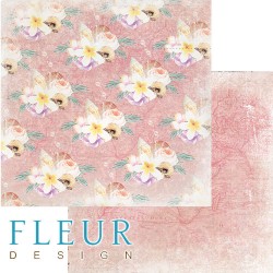 Двусторонний лист бумаги Fleur Design Лагуна "Морская феерия", размер 30,5х30,5 см, 190 гр/м2