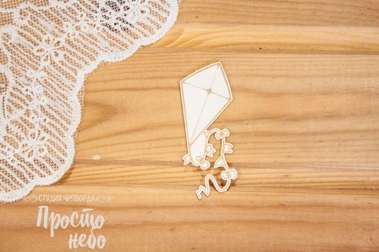 Chipboard Simply Sky "Kite", size 33x63 mm