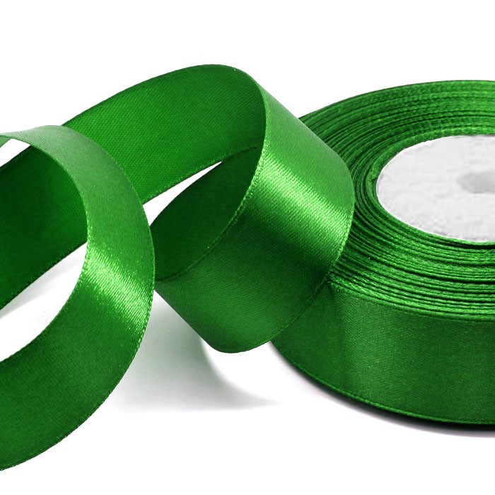 Satin ribbon "Green", width 2 cm, length 5.6 m