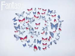 Высечки Fantasy "Вдали от суеты - 5 бабочки", плотность 190 гр, 58 шт в наборе 