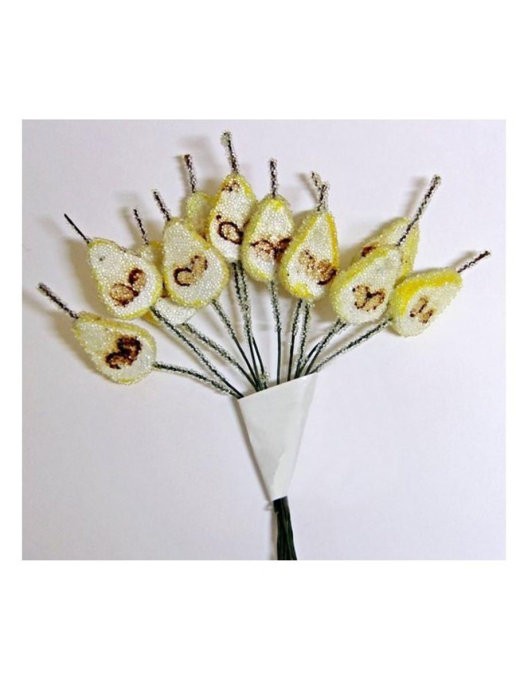 Decorative bouquet Needlework "Sugar pear slices" 12 pcs