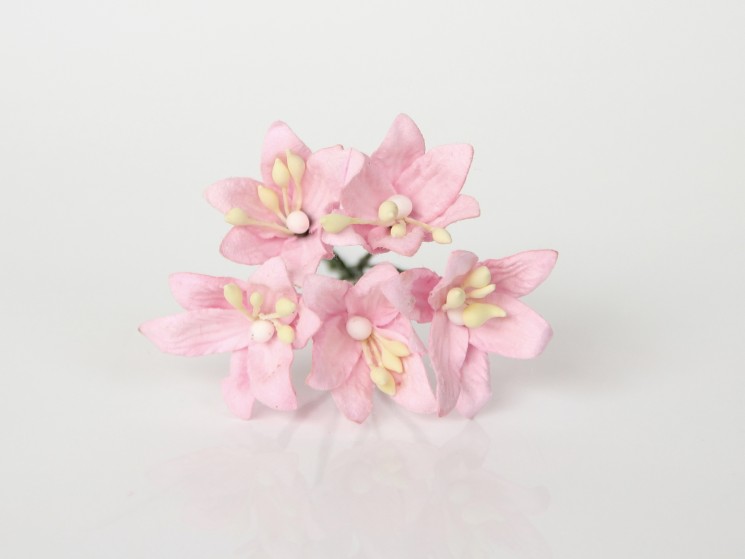 Mini lilies "Light pink" size 1x1 cm 5 pcs