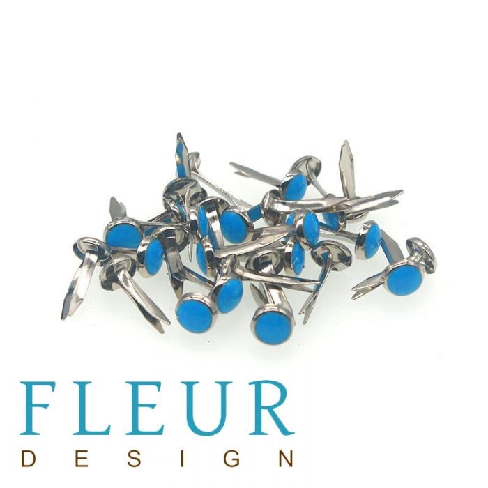 Set of brads "Blue" Fleur Design, size 6 mm, 10 gr