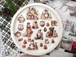 Высечки Fantasy на картоне "Время чудес -17", в наборе 22 шт 