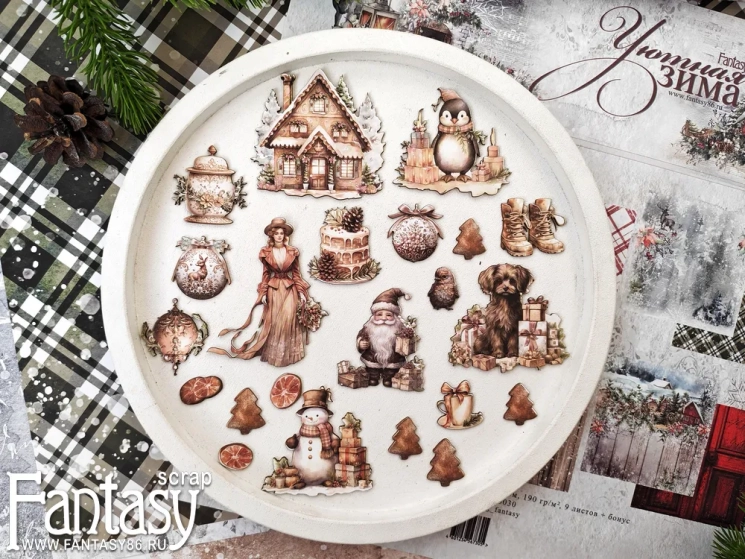 Высечки Fantasy на картоне "Время чудес -17", в наборе 22 шт 