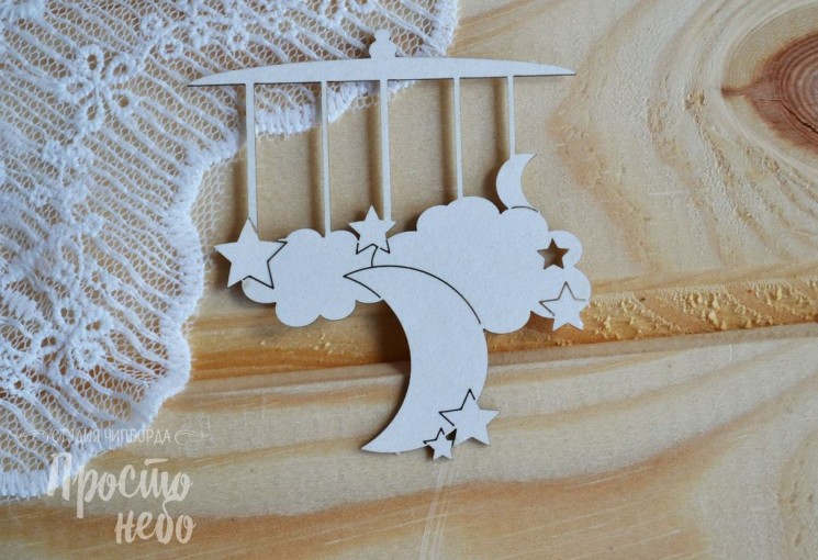 Chipboard Simply Sky "Mobile-1", size 6, 8x7, 4 cm