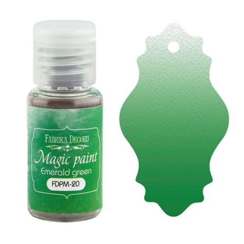 Сухая краска "Magic Paint" FABRIKA DECORU, цвет Изумрудно-зеленый, 15 мл