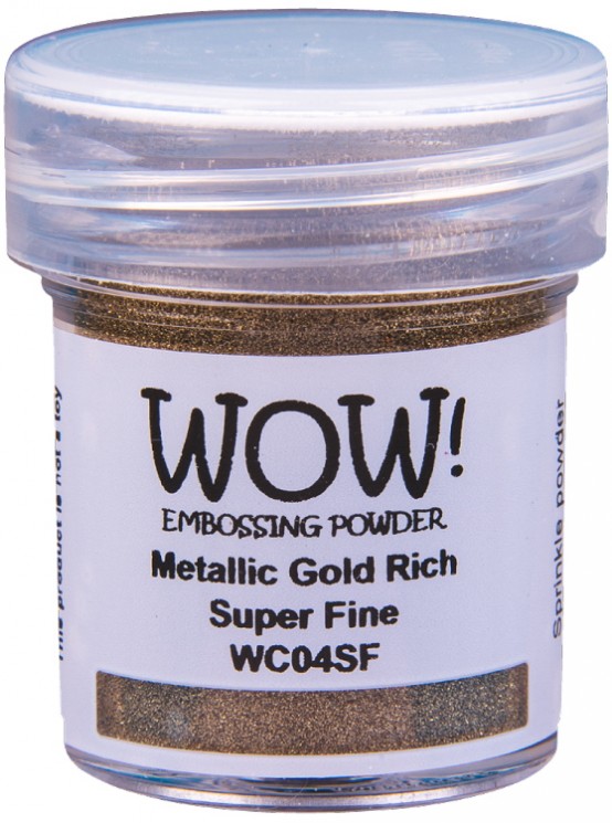 Powder for embossing WOW! "Metallic Gold Rich-Super Fine", 15 ml