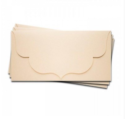 The basis for the gift envelope No. 3, Ivory color, "Eggshell" texture 1 piece, size 16.5 x 8.3 cm, 245 gr