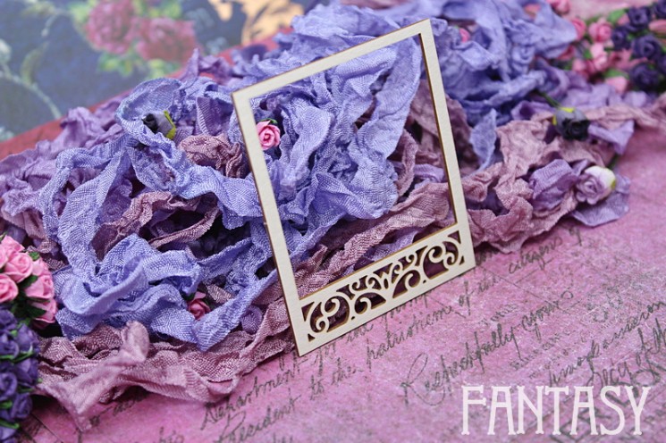 Chipboard Fantasy "Photo Frame with a pattern 3 586", size 7.3*6 cm