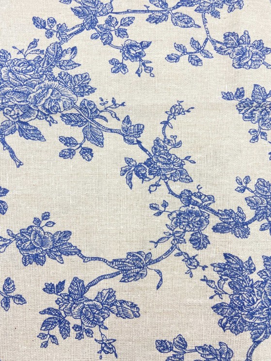 A piece of linen fabric "In the garden", size 35X70 cm