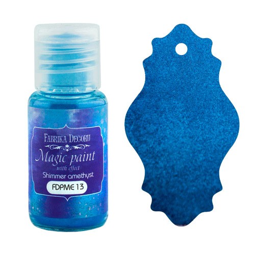 Dry paint "Magic Paint with effect" FABRIKA DECORU, Shimmering Amethyst color, 15 ml