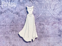 Чипборд Fantasy «На седьмом небе» (Платье невесты 2957), размер 3,5*7 см