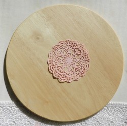 Вырубка Ажурная салфетка розовая матовая дизайнерская бумага . 160 гр.