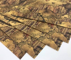 Односторонний лист крафтовой бумаги "Путешествие", размер 30х30 см, 80 гр 