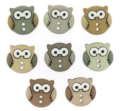 Set of decorative buttons Dress IT UP " Sew Cute Owls"
