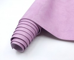 Переплётный кожзам Италия, цвет розово-сиреневый, матовый, 50Х46 см, 240 г/м2
