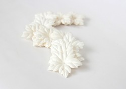 Лепестки пуансетии "Белые" размер 4 см 10 шт