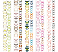 Набор полос с картинками для декорирования Fabrika Decoru "Бабочки 6", размер 5х30,5 см, 5 шт