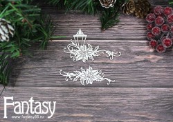 Чипборд Fantasy набор «Рождественский фонарик 2530» размеры 8,5*5,5 и 8,1*3 см, в наборе 2 шт