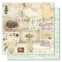 Двусторонний лист бумаги Summer Studio Winter traditions "Winter Letter" размер 30,5*30,5см, 190гр
