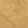Ацетатный лист с фольгированием "Золотые звезды", размер 30,5Х30,5 см