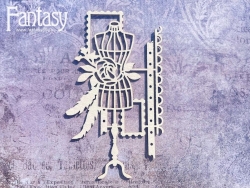 Чипборд Fantasy «На седьмом небе» (Свадебный манекен с элементами 2959), размер 5,8*9,8 см