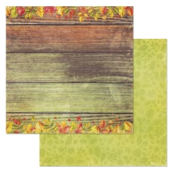 Двусторонний лист бумаги ScrapMania "Уютная осень. Терраса", размер 30,5х30,5 см, 180 гр/м2
