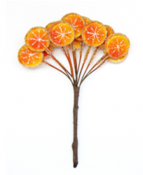 Декоративный букетик Рукоделие "Сахарные дольки апельсина" 12шт