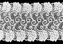 White lace guipure, width 18.5 cm, cut 50 cm