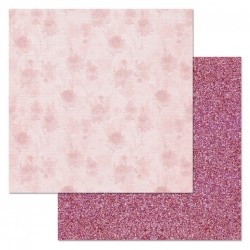 Двусторонний лист бумаги ScrapMania "Фономикс. Розовый. Лен", размер 30х30 см, 180 гр/м2