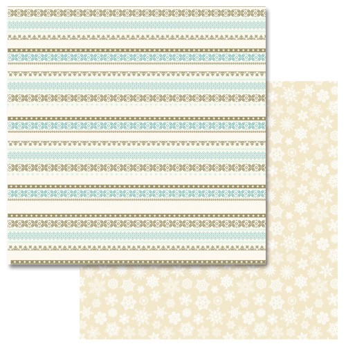 Double-sided sheet of ScrapMania paper " Eco-winter. Sweater", size 30x30 cm, 180 g/m2